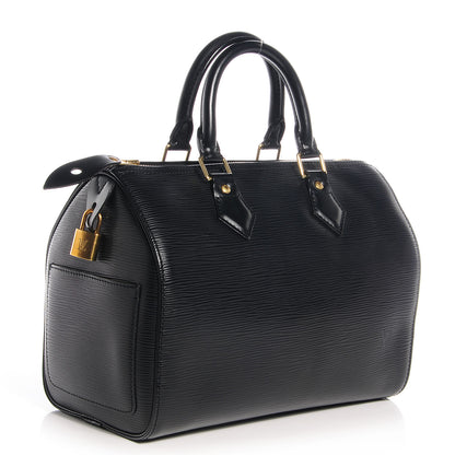 Louis Vuitton Epi Speedy 25 Black 3 of 7
