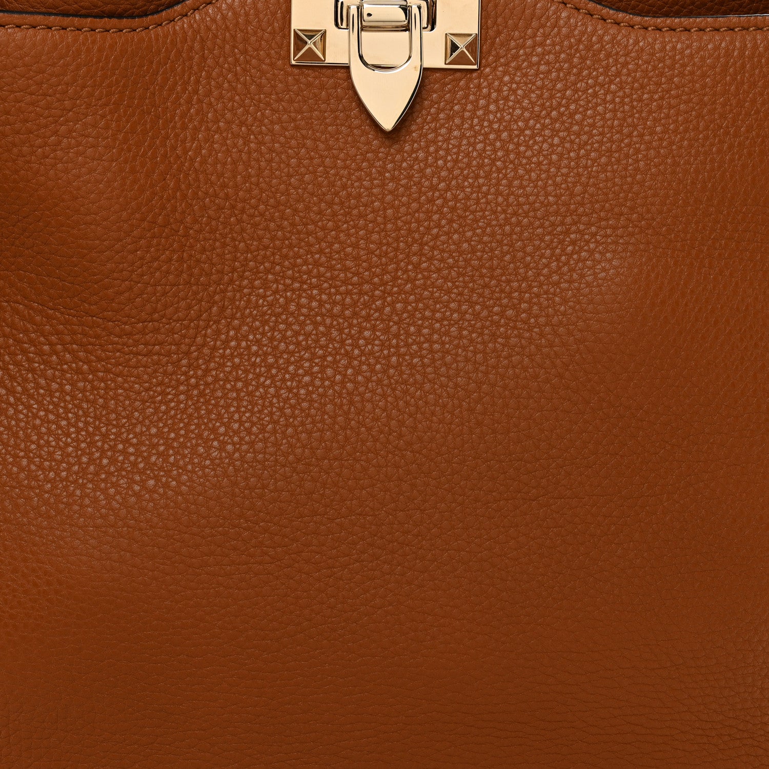 Valentino Garavani Pebbled Calfskin Small Rockstud Flip-Lock Messenger Bag Light Cuir 7 of 9