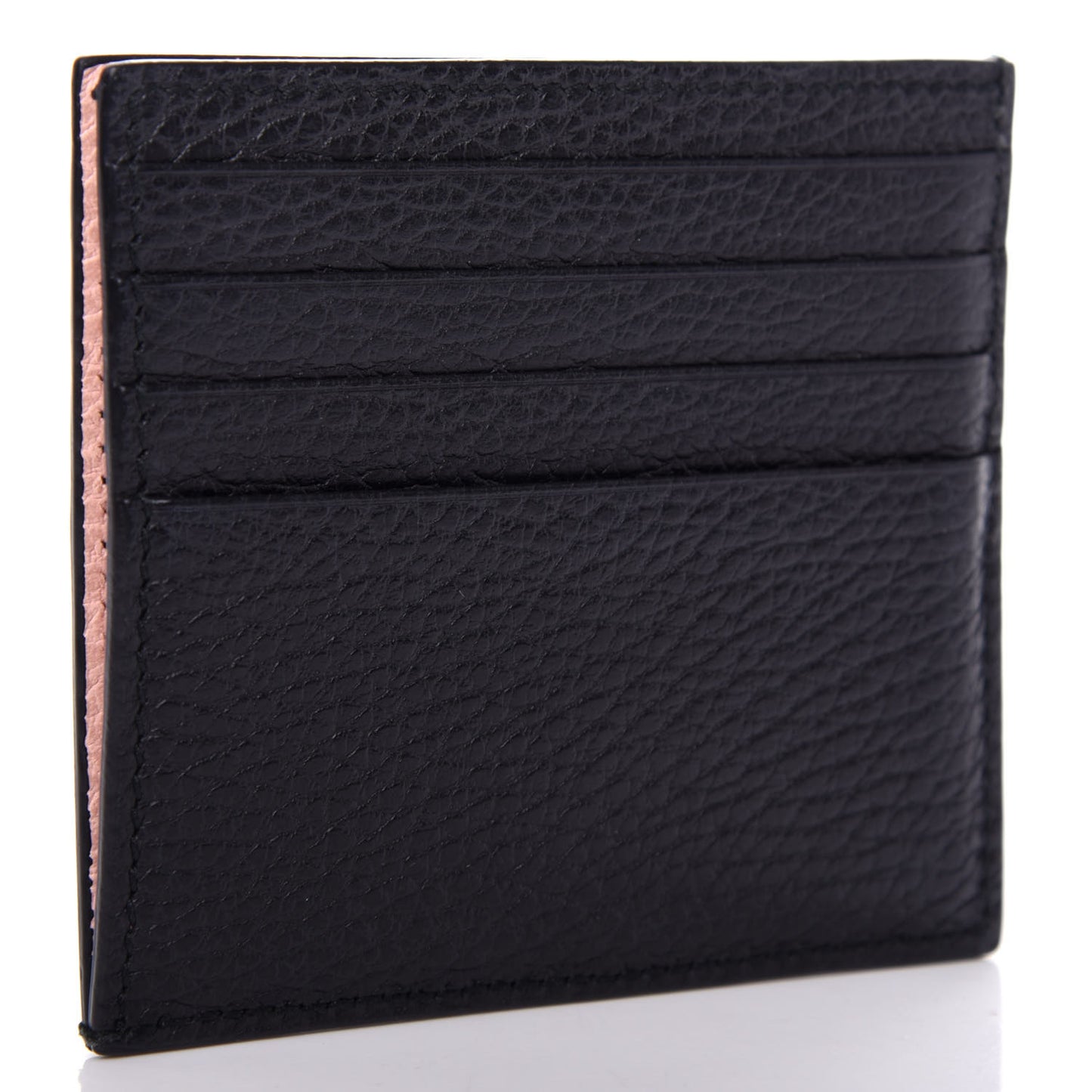 Calfskin GG Marmont Bow Card Holder Black