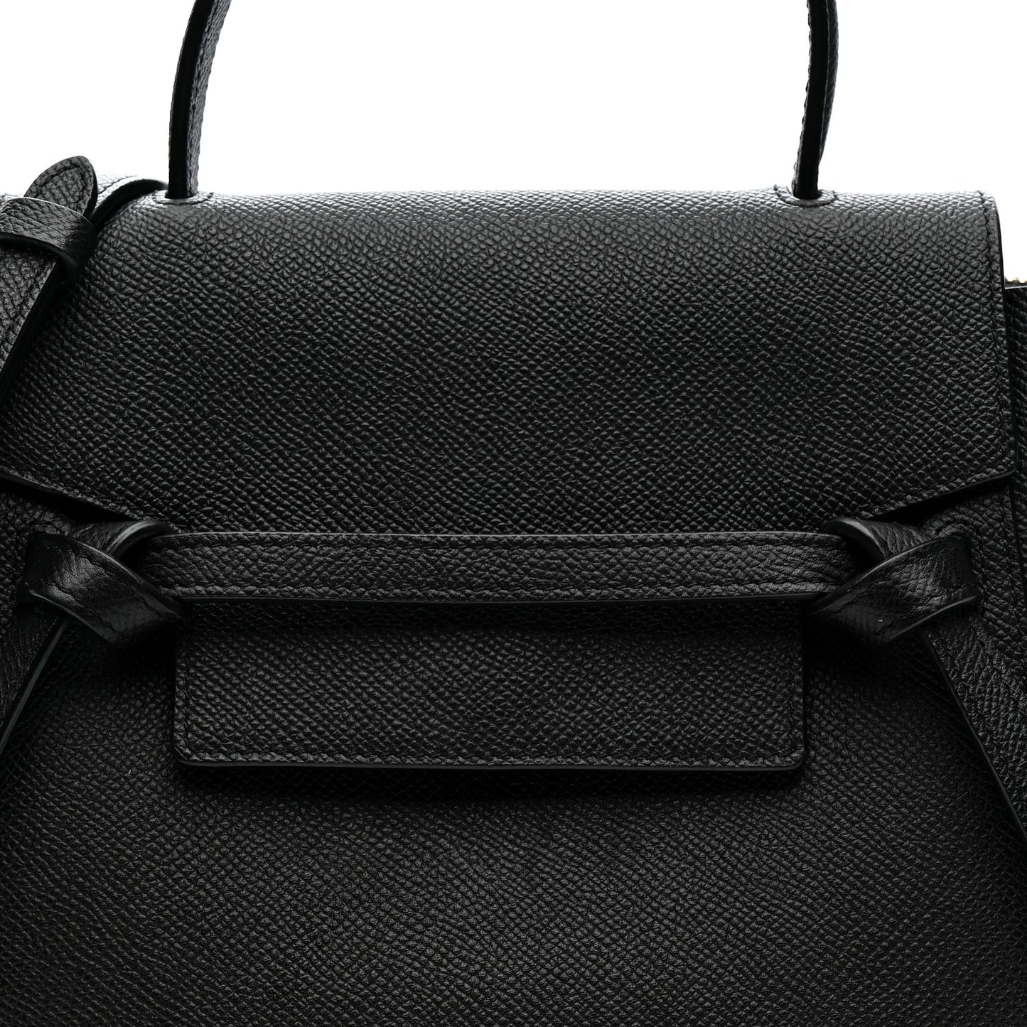 Grained Calfskin Nano Belt Bag Black