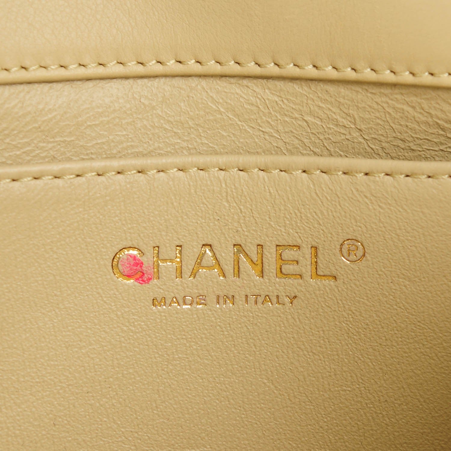 Chanel Calfskin Stitched Thin City Flap Clutch Beige 6 of 8