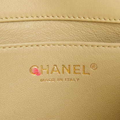 Chanel Calfskin Stitched Thin City Flap Clutch Beige 6 of 8