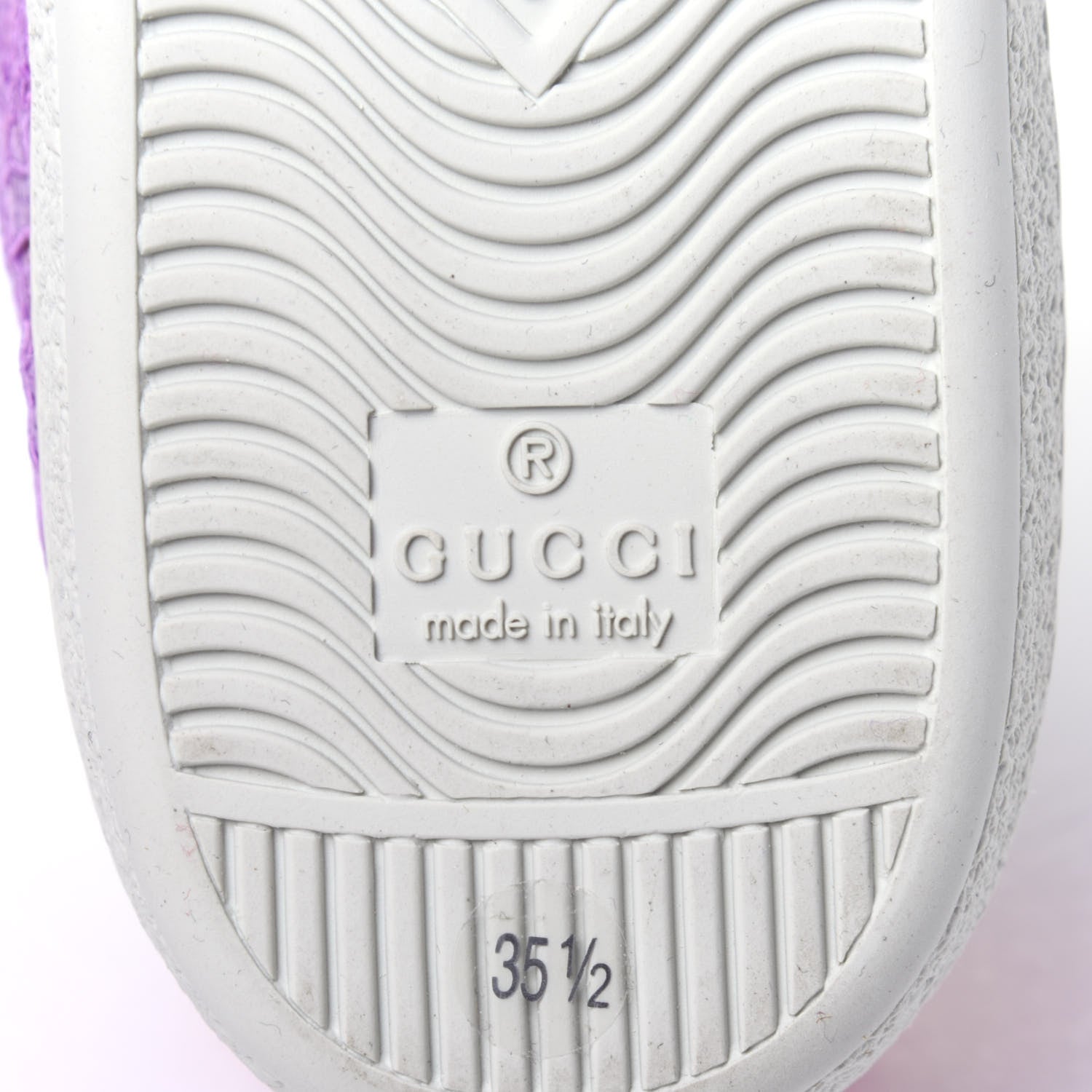Gucci Lace Crystal Sylvie Web Flower Leaf Womens Ace Sneakers 35.5 Wisteria Perfect Pink 9 of 11