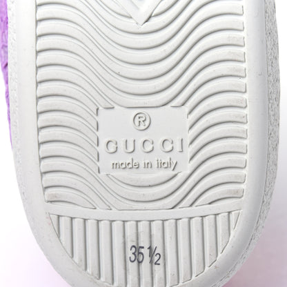 Gucci Lace Crystal Sylvie Web Flower Leaf Womens Ace Sneakers 35.5 Wisteria Perfect Pink 9 of 11