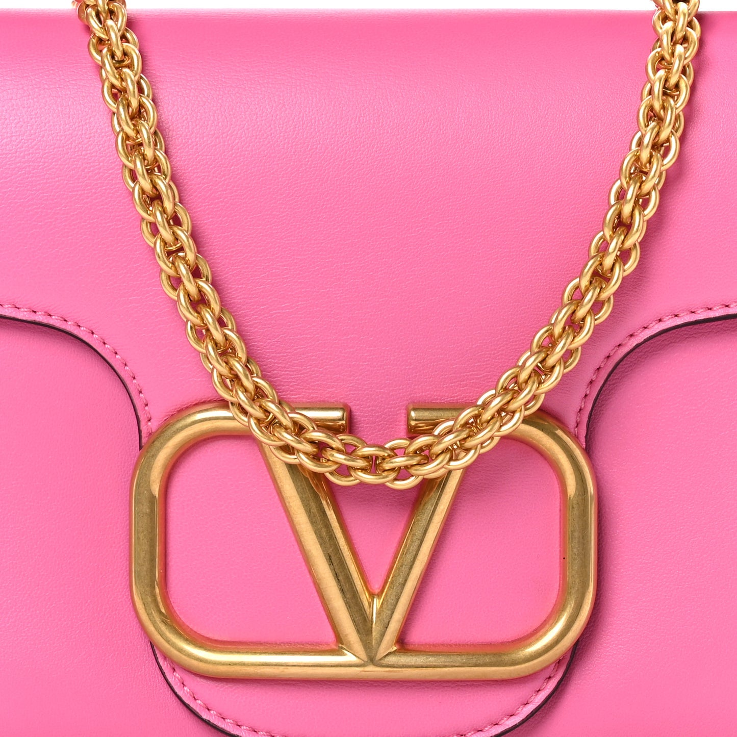 Nappa Stud Sign Shoulder Bag Feminine Pink