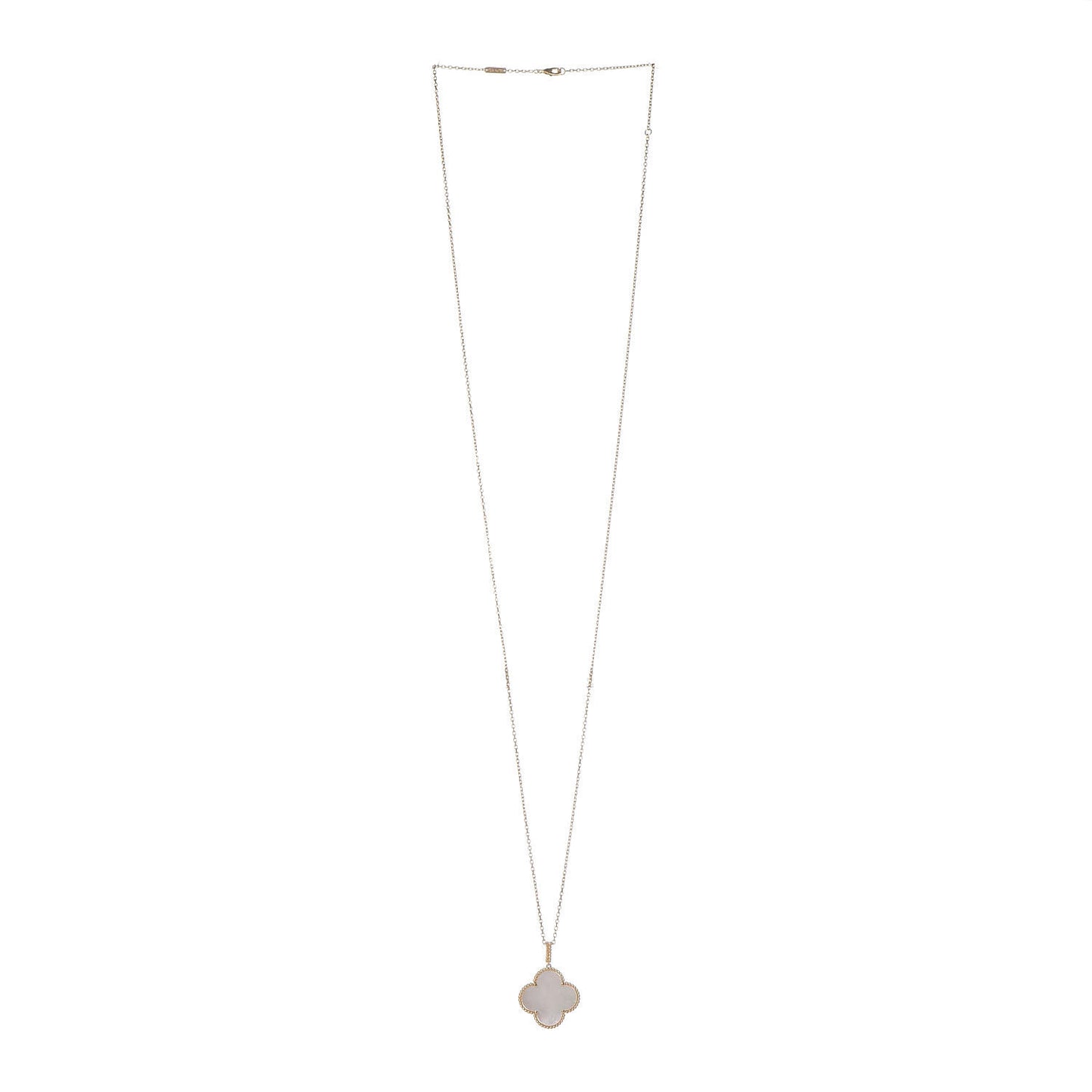 18K Yellow Gold Mother of Pearl Magic Alhambra Long Necklace