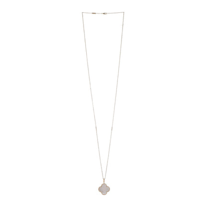 Van Cleef & Arpels 18K Yellow Gold Mother of Pearl Magic Alhambra Long Necklace 3 of 8