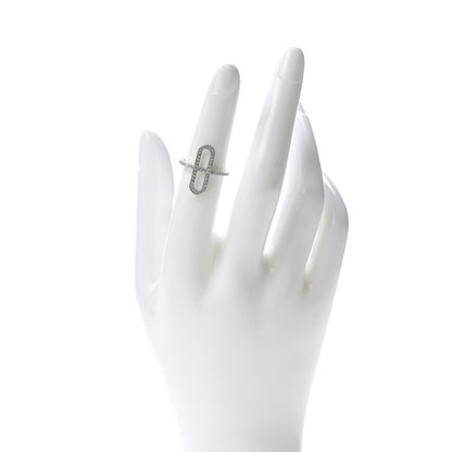 Hermes 18K White Gold Diamond Ever Chaine d'Ancre Ring 51 5.75 2 of 8