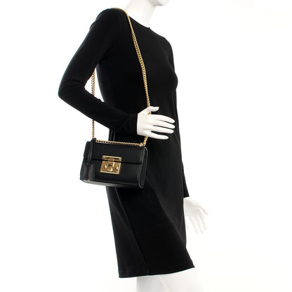 Gucci Calfskin Small Padlock Shoulder Bag Black 2 of 9
