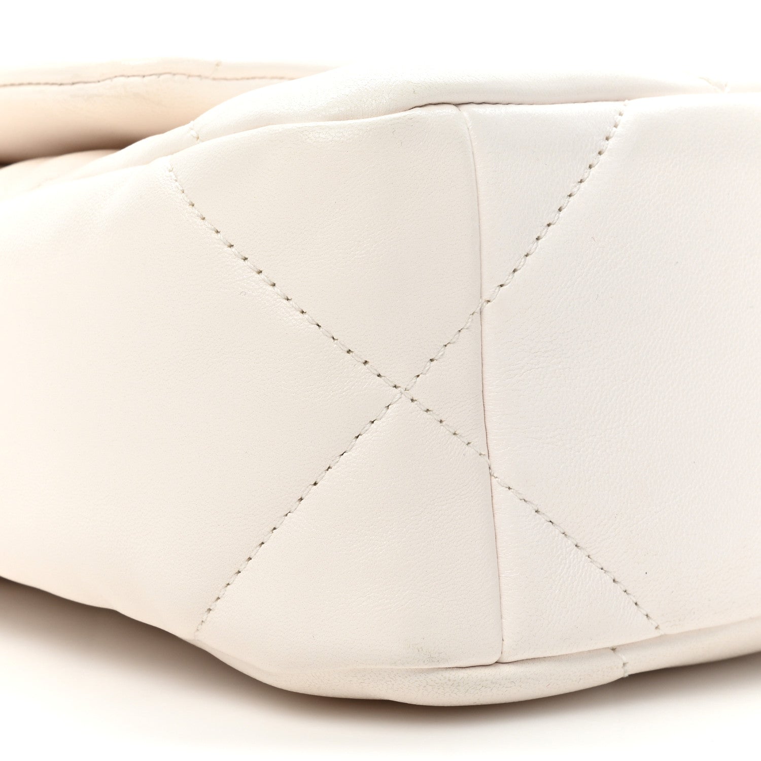 Chanel Lambskin Quilted Medium Chanel 19 Flap White 9 of 14