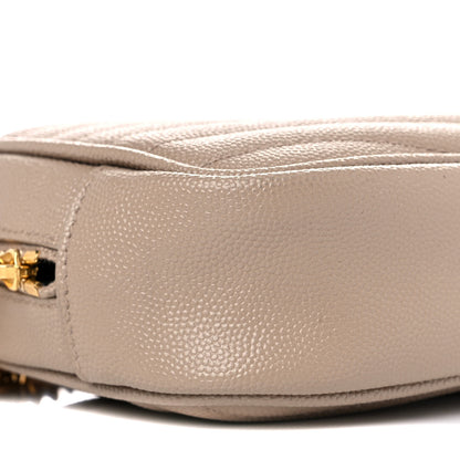 Saint Laurent Grain De Poudre Matelasse Monogram Mini Lou Camera Bag Dark Beige 8 of 11