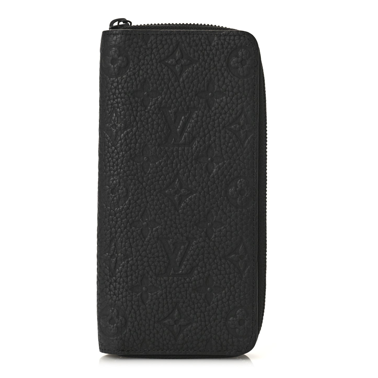 Taurillon Monogram Vertical Zippy Wallet Black