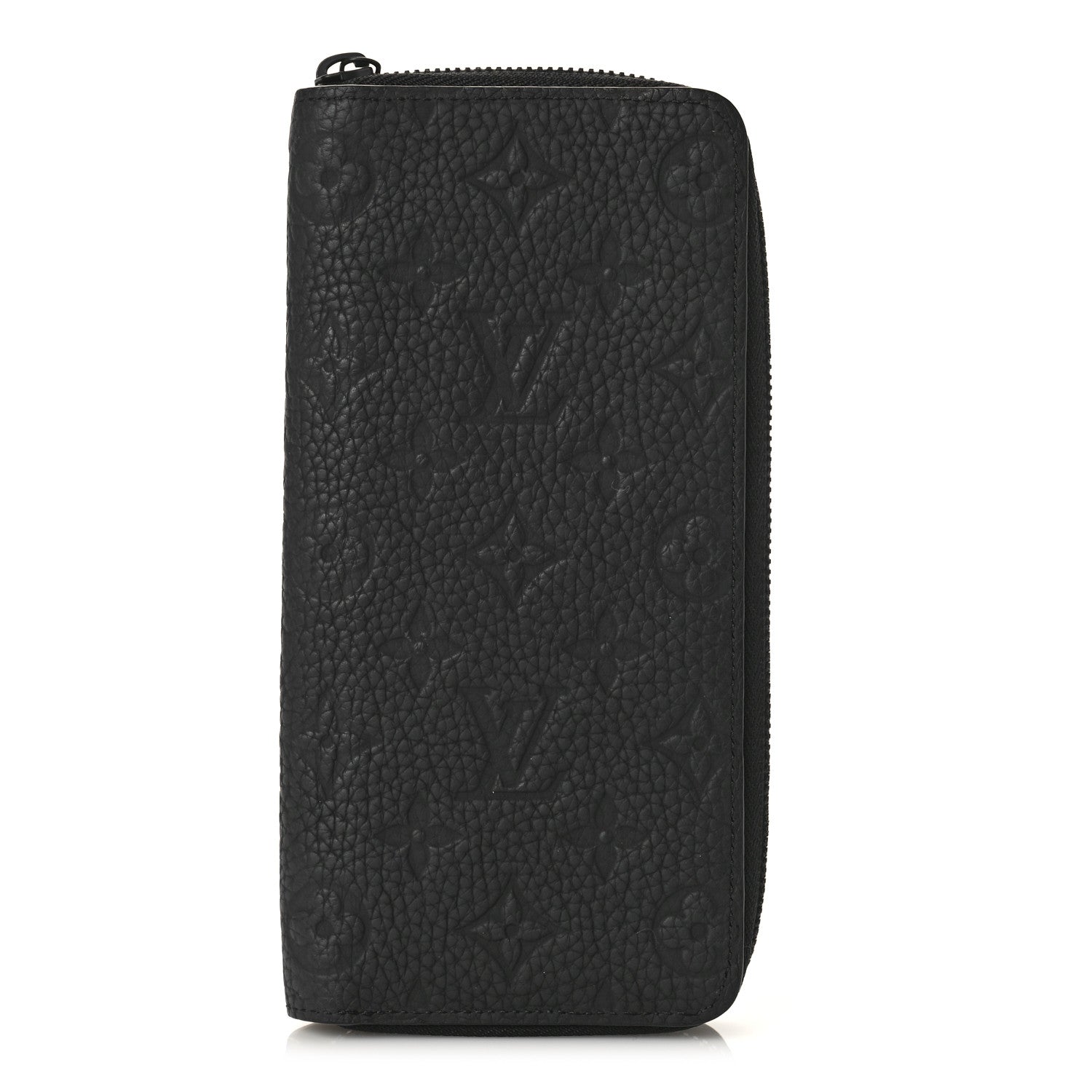 Louis Vuitton Taurillon Monogram Vertical Zippy Wallet Black 1 of 8