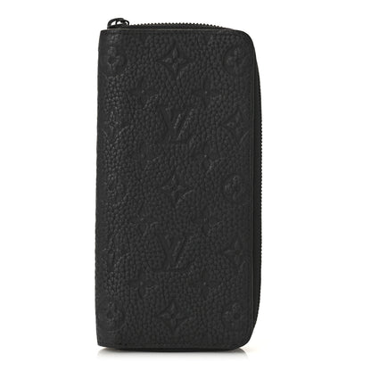 Louis Vuitton Taurillon Monogram Vertical Zippy Wallet Black 1 of 8