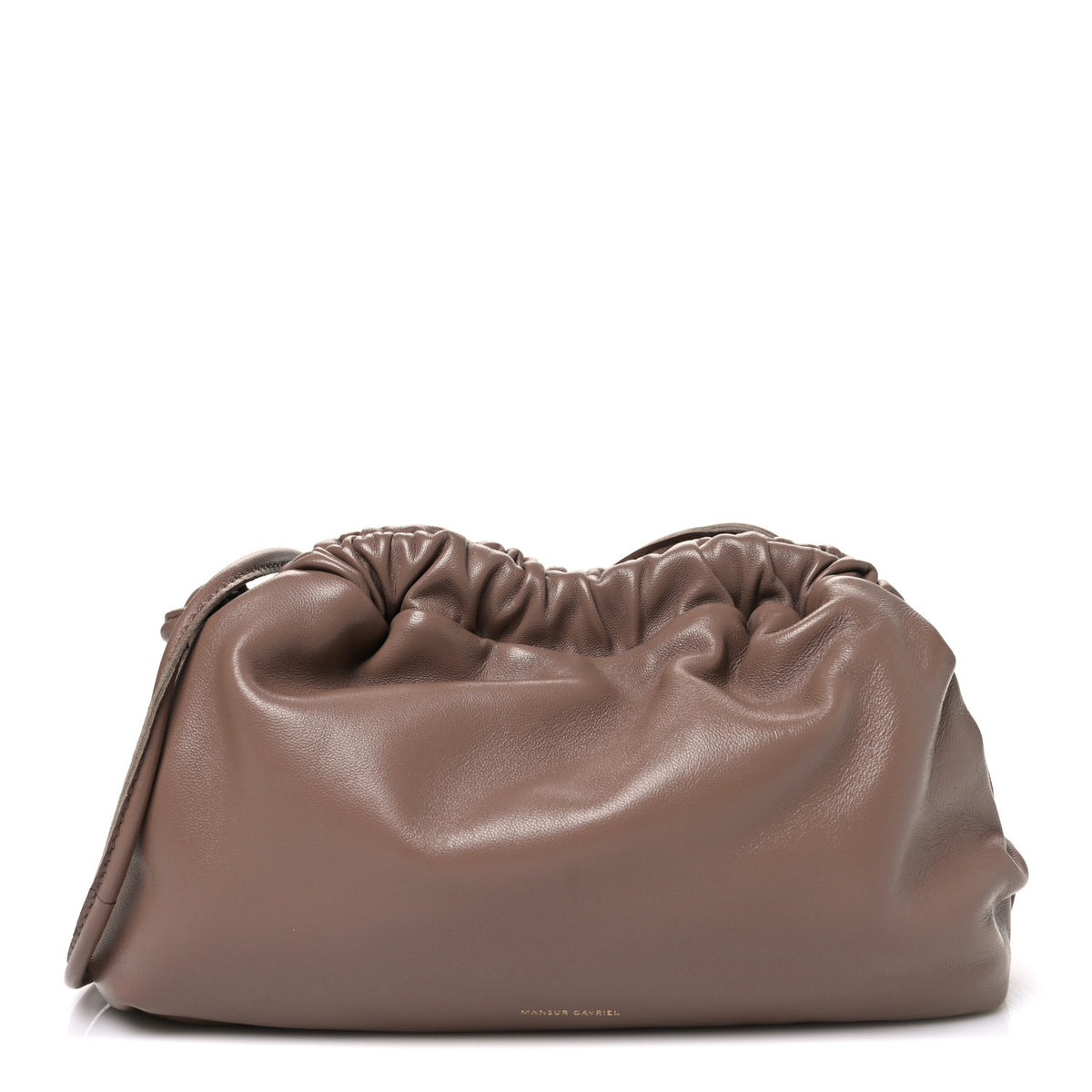 Lambskin Mini Cloud Clutch Biscotto