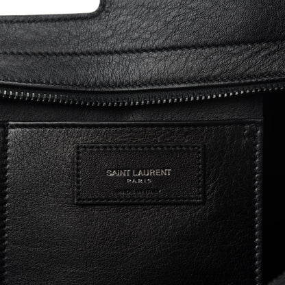 Saint Laurent Calfskin Small Monogram Cabas Black 8 of 10