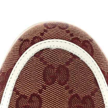 Gucci Monogram Mens Boat Shoes 9 Sahara Rubino White 12 of 14