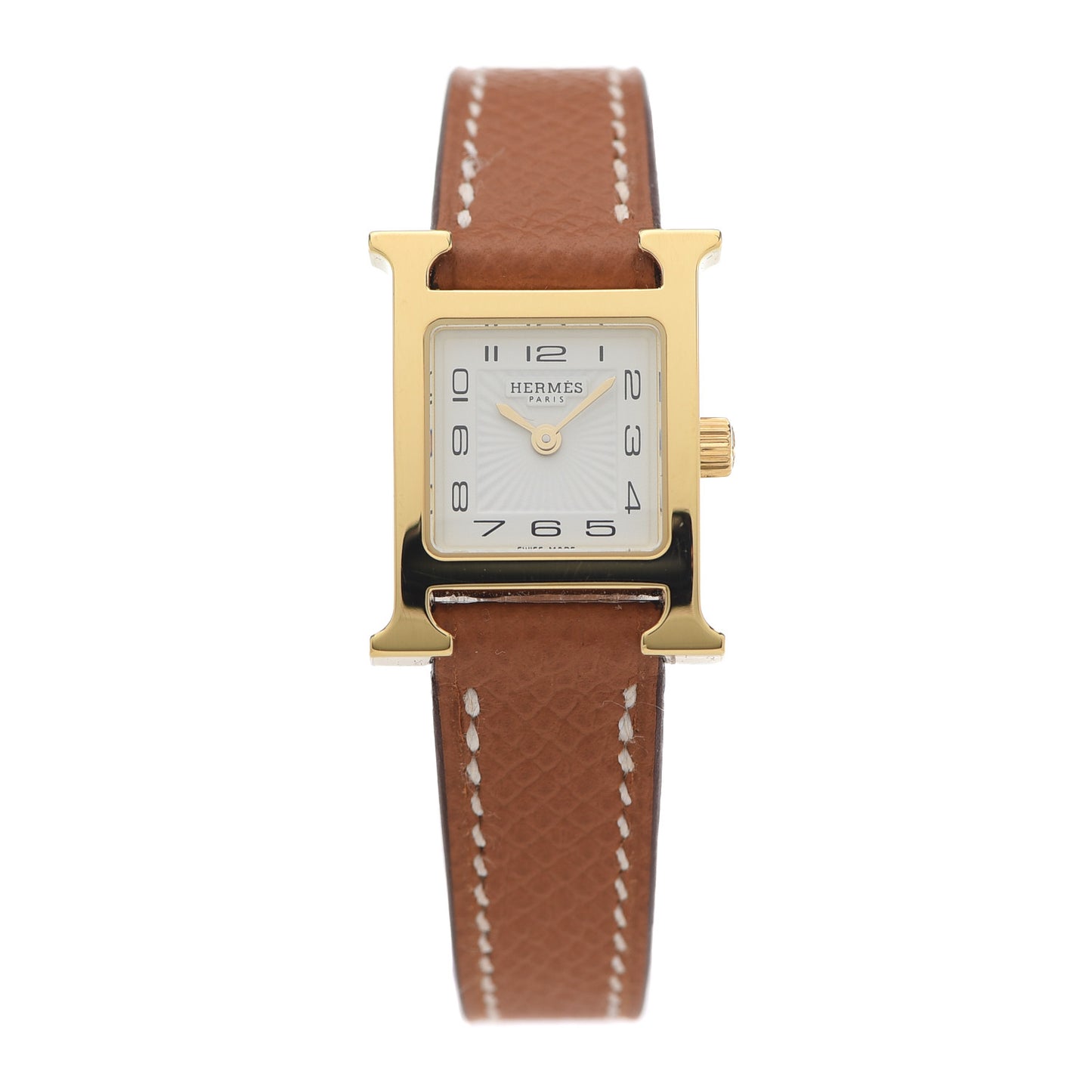 Stainless Steel Epsom 17.2mm Heure H Hour Quartz Watch Gold