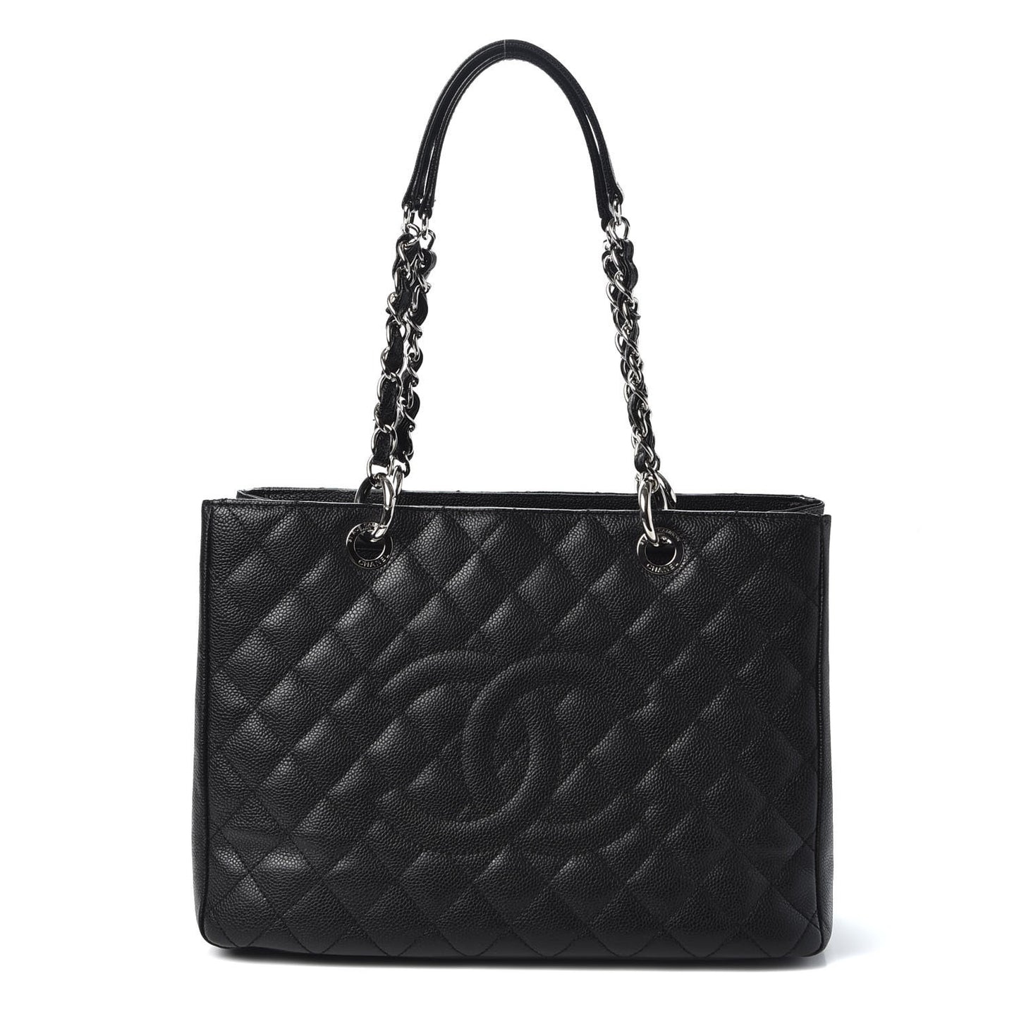 Caviar Quilted Grand Shopping Tote GST Black