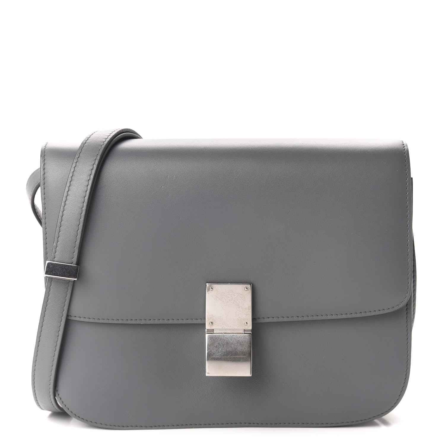 Celine Box Calfskin Medium Classic Box Flap Bag Grey 1 of 10