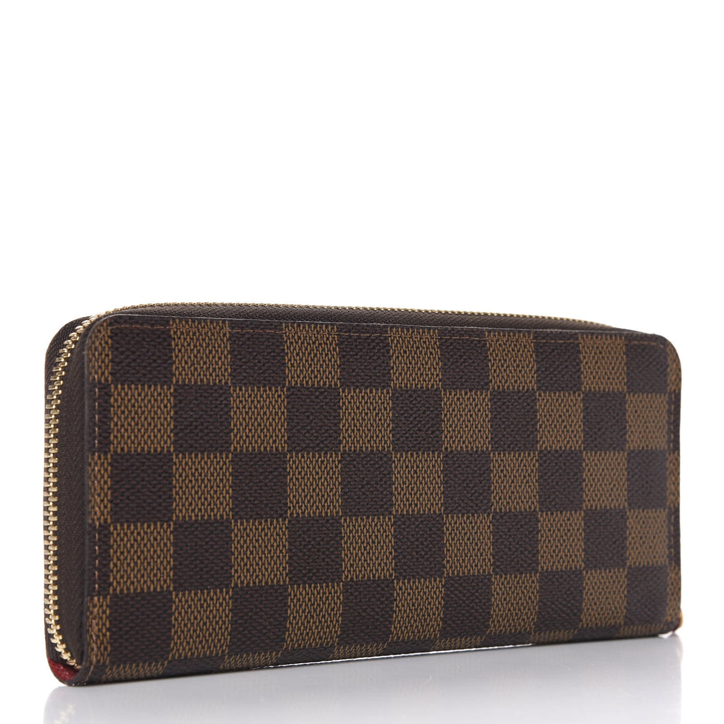 Damier Ebene Clemence Wallet Cherry