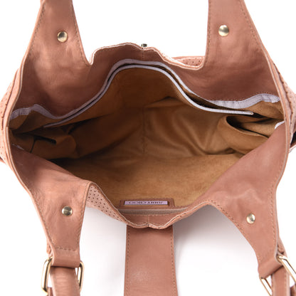 Jimmy Choo Nappa Perforated Medium Bree Tote Blush 5 of 9