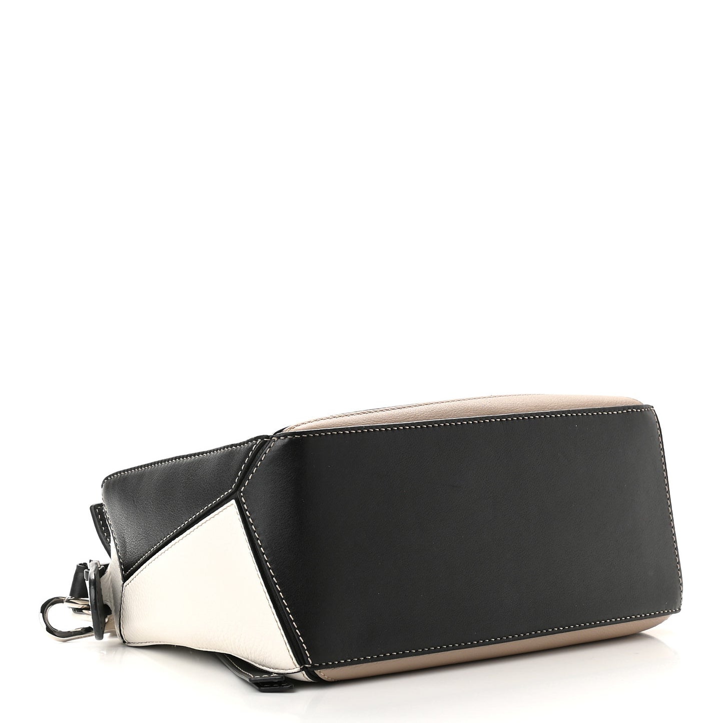 Calfskin Small Puzzle Bag Black Taupe