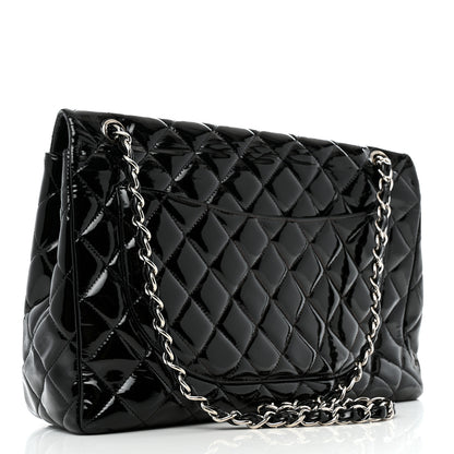 Chanel Patent Quilted Maxi Single Flap Black 3 of 12