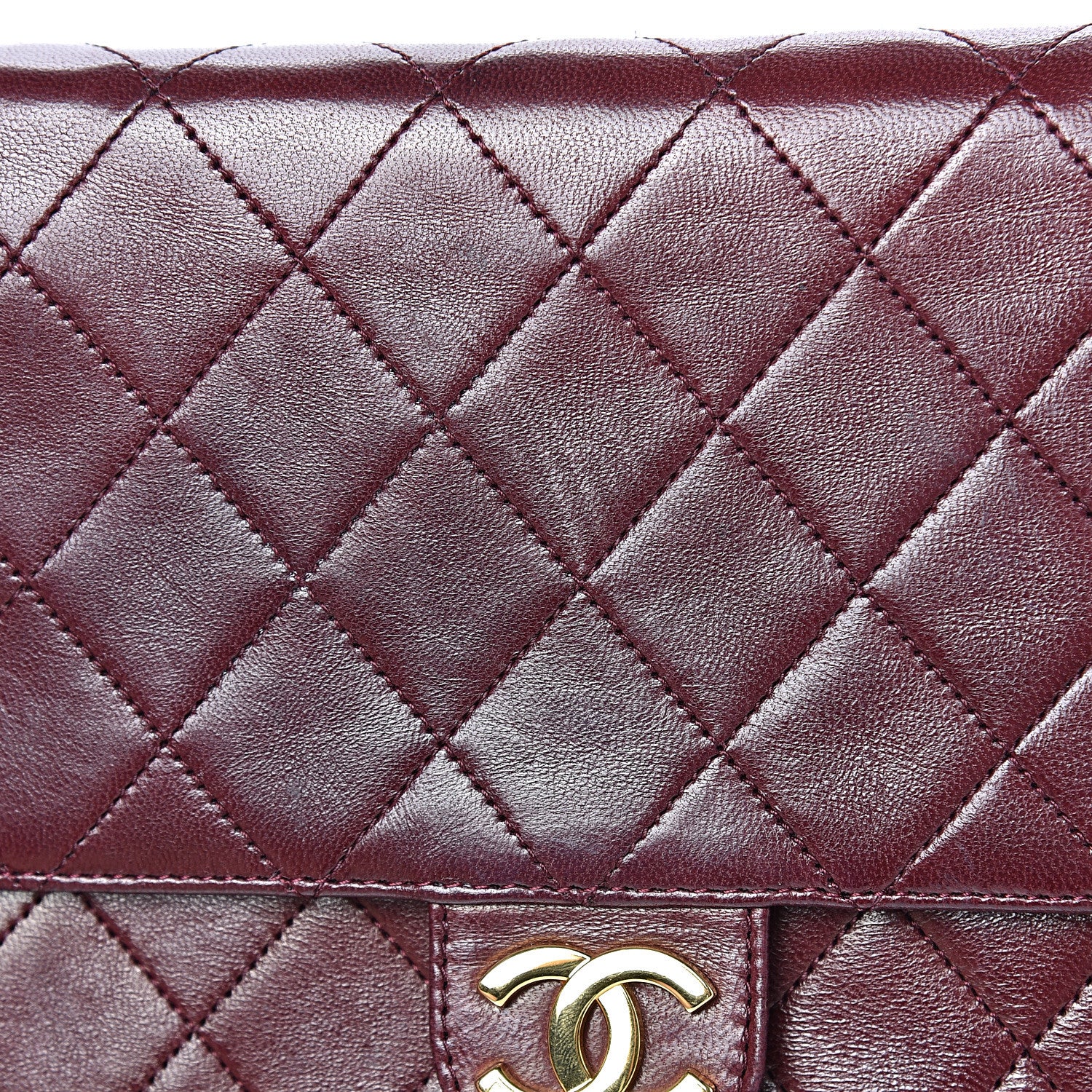 Chanel Lambskin Quilted Small Single Flap Bordeaux 12 of 13