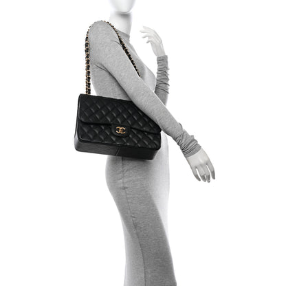Chanel Caviar Quilted Jumbo Double Flap Black 2 of 11
