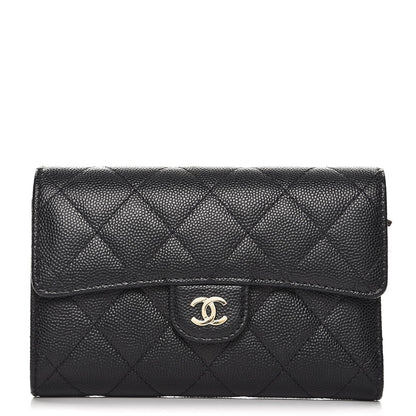 Chanel Caviar Quilted Small Flap Wallet Black 1 of 7