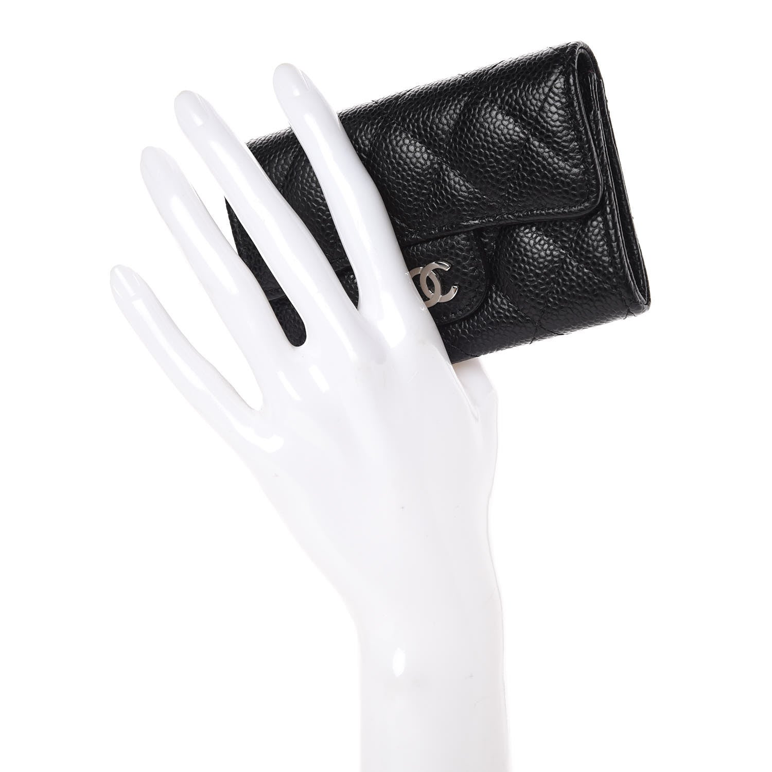 Chanel Caviar Quilted Flap Card Holder Black 2 of 9