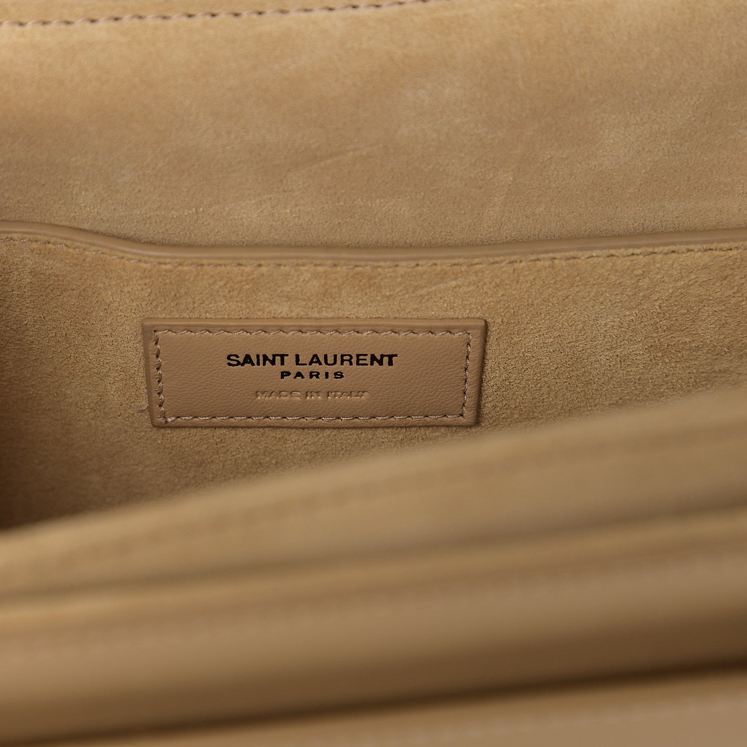 Saint Laurent Calfskin Medium Bellechasse Satchel Beige 6 of 9