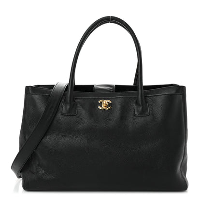 Chanel Calfskin Cerf Executive Shopper Tote Black 1 of 12