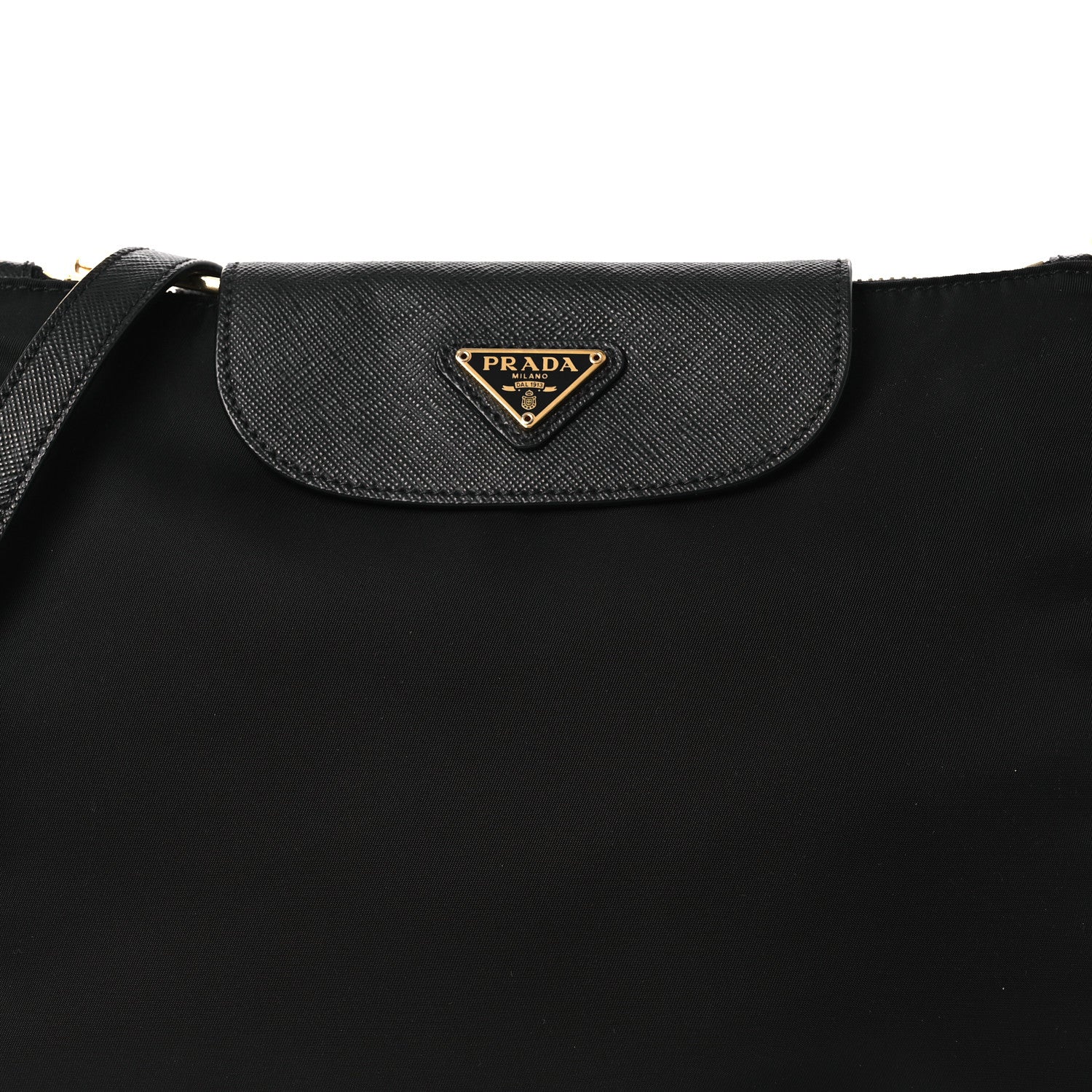 Prada Tessuto Nylon Saffiano Crossbody Bag Black 16 of 25