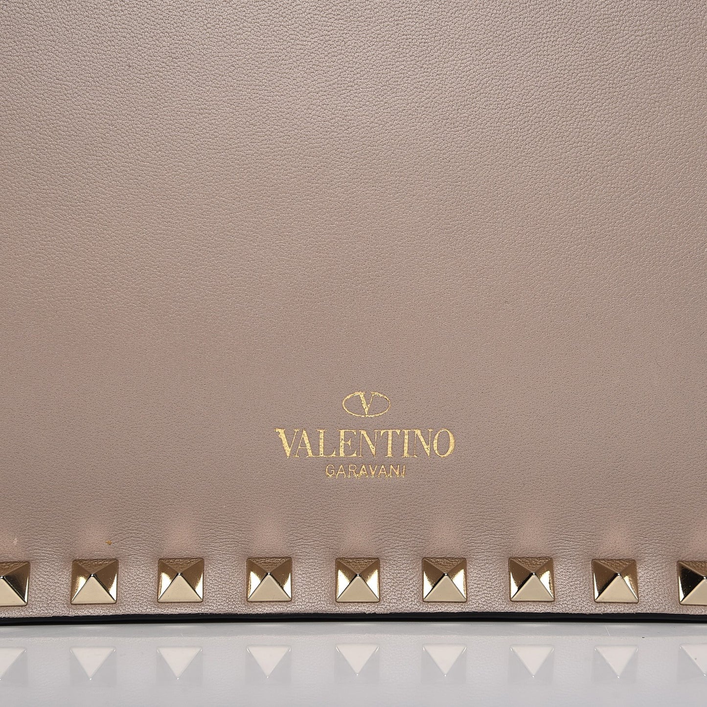 Nappa Rockstud Wristlet Clutch Poudre