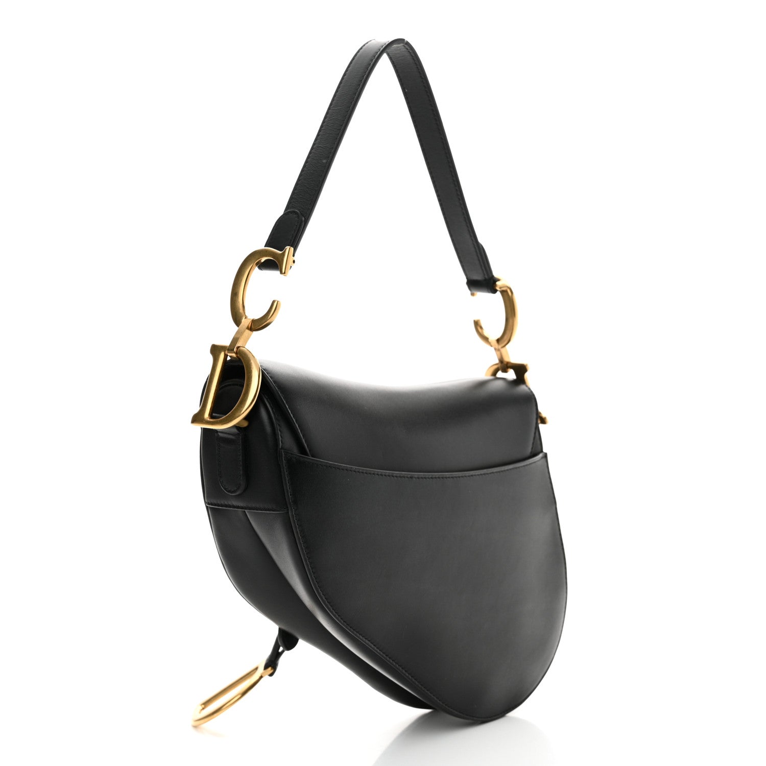 Christian Dior Calfskin Saddle Bag Black 3 of 14