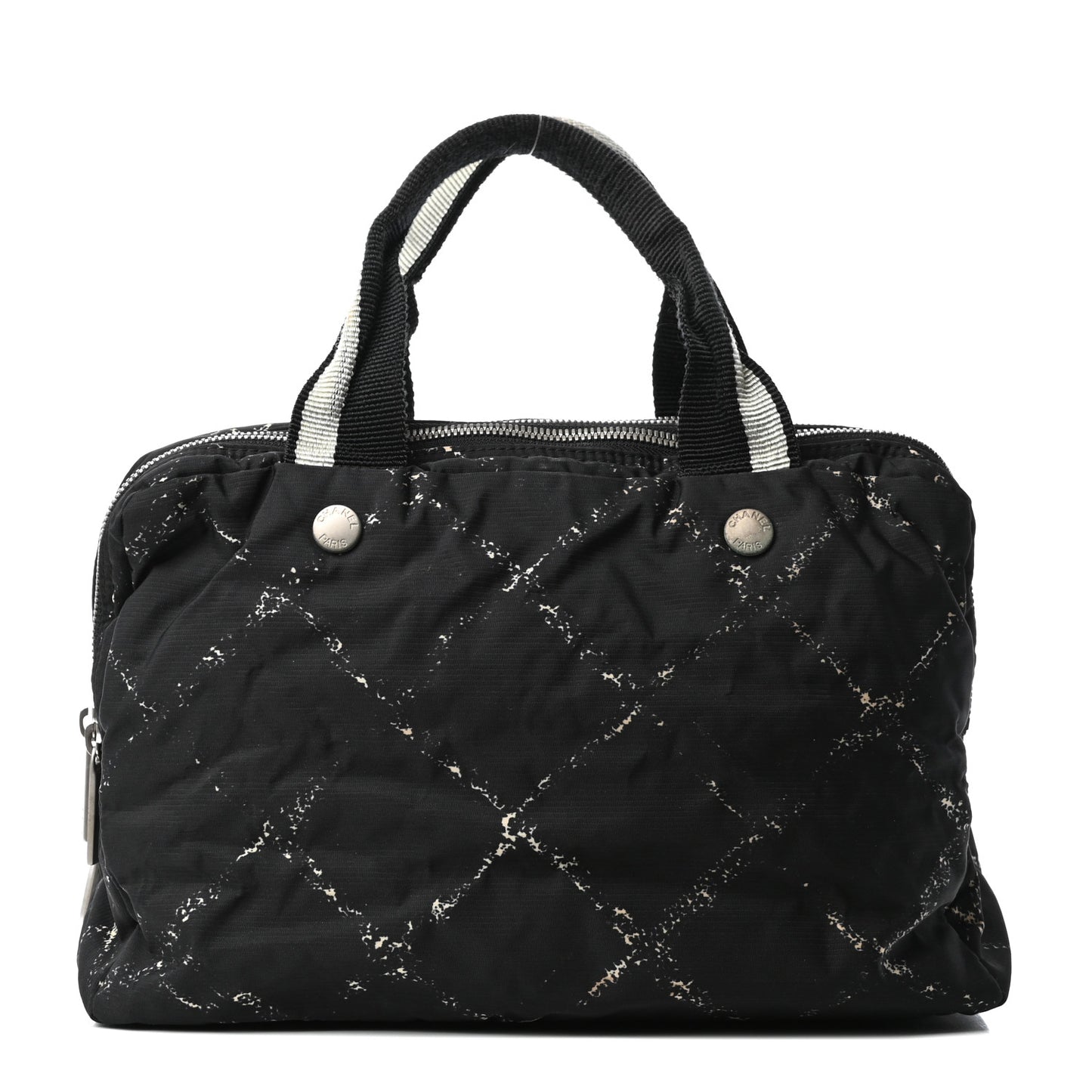 Nylon Travel Duffel Bag Black