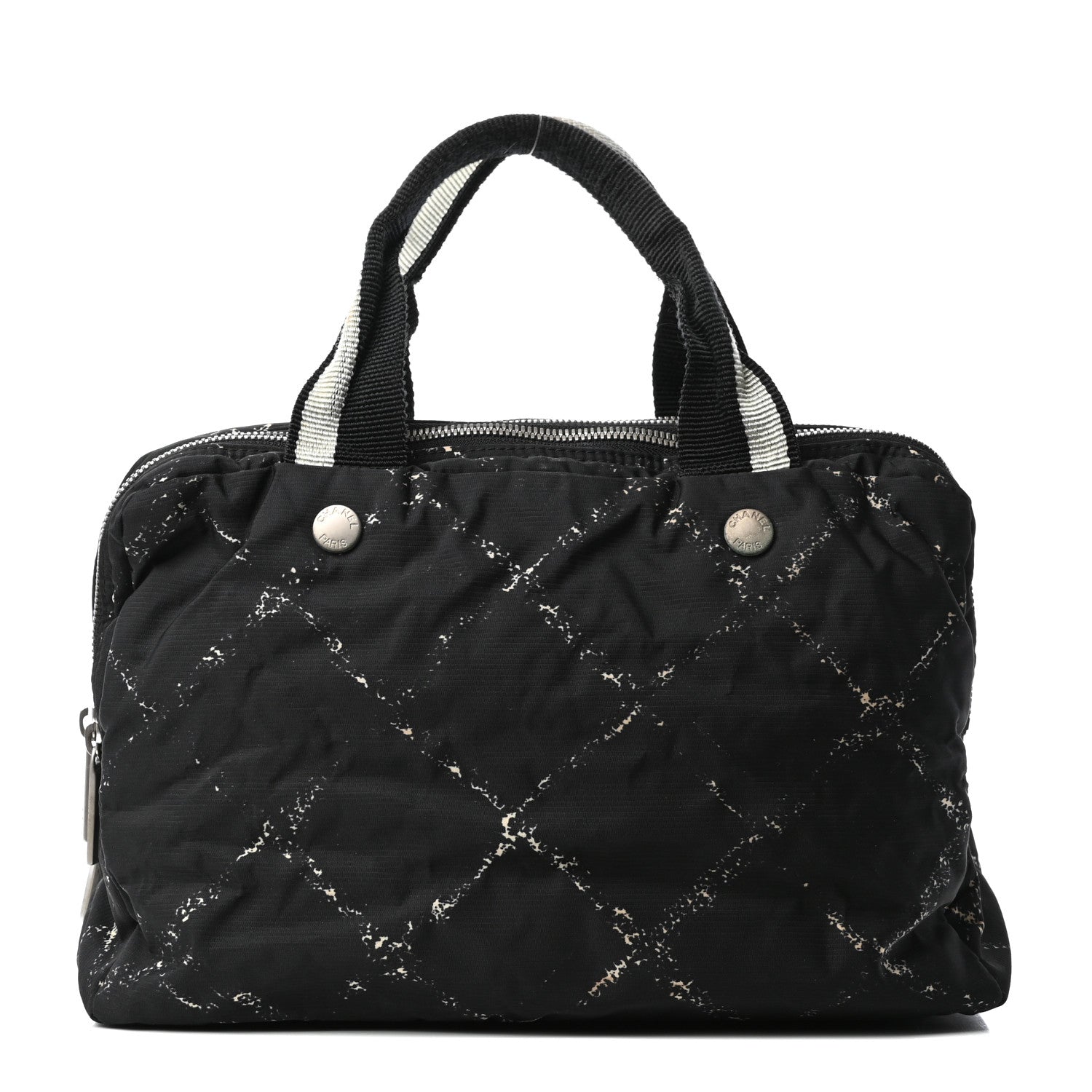 Chanel Nylon Travel Duffel Bag Black 1 of 9