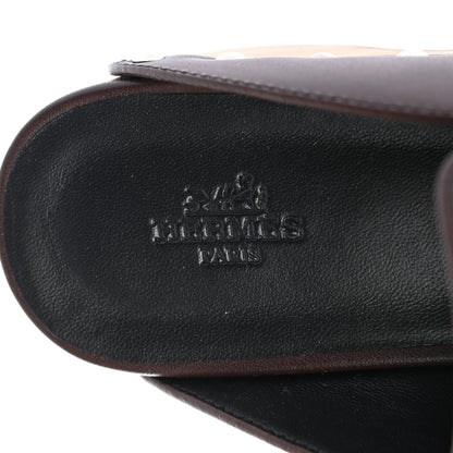 Hermes Calfskin Calya Mules 38 Cafe 7 of 7