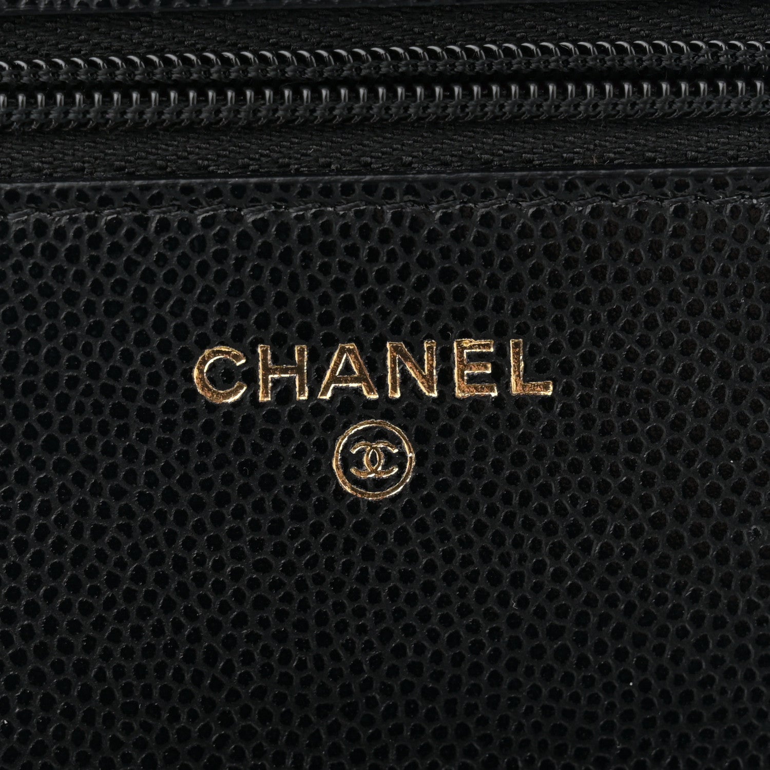 Chanel Caviar Quilted Textured CC Wallet On Chain WOC Black 6 of 10