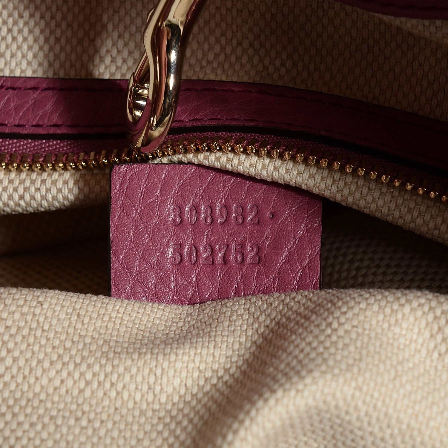 Gucci Pebbled Calfskin Medium Soho Chain Shoulder Bag Peonia Flower 7 of 7