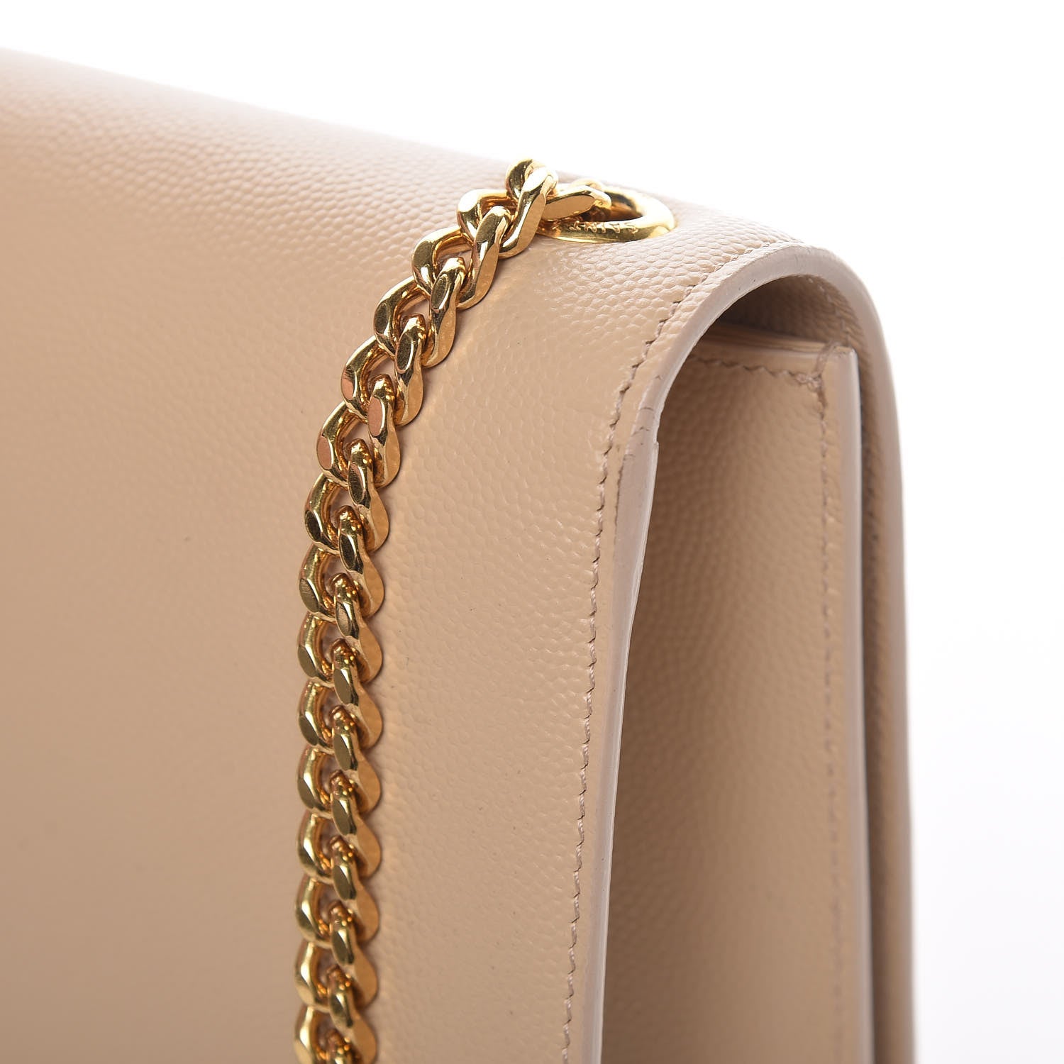 Saint Laurent Grain De Poudre Medium Monogram Kate Satchel Nude Powder 12 of 13