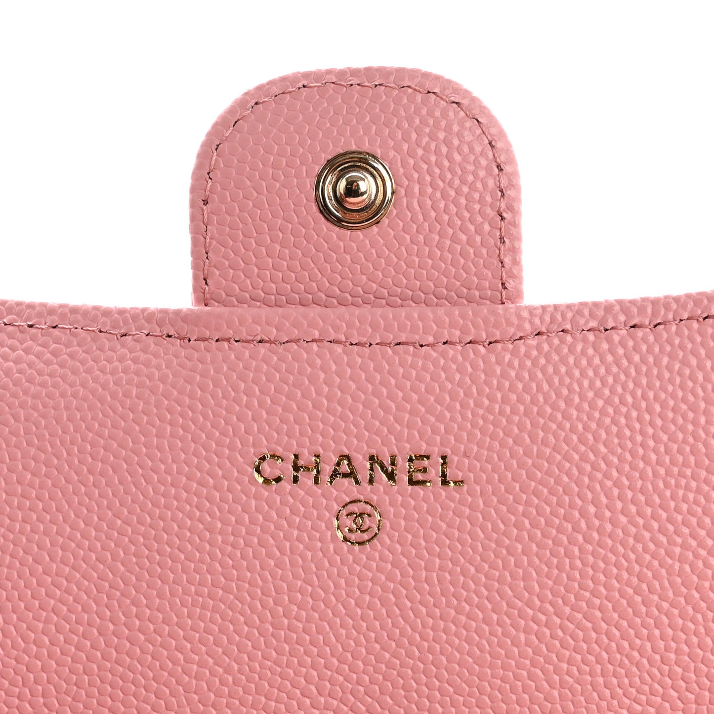 Caviar Quilted Large Gusset Flap Wallet Light Pink