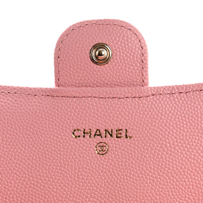 Chanel Caviar Quilted Large Gusset Flap Wallet Light Pink 6 of 9