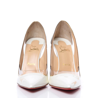 Christian Louboutin Patent Vinyl Cosmo 554 100 Pumps 39.5 Snow 2 of 9