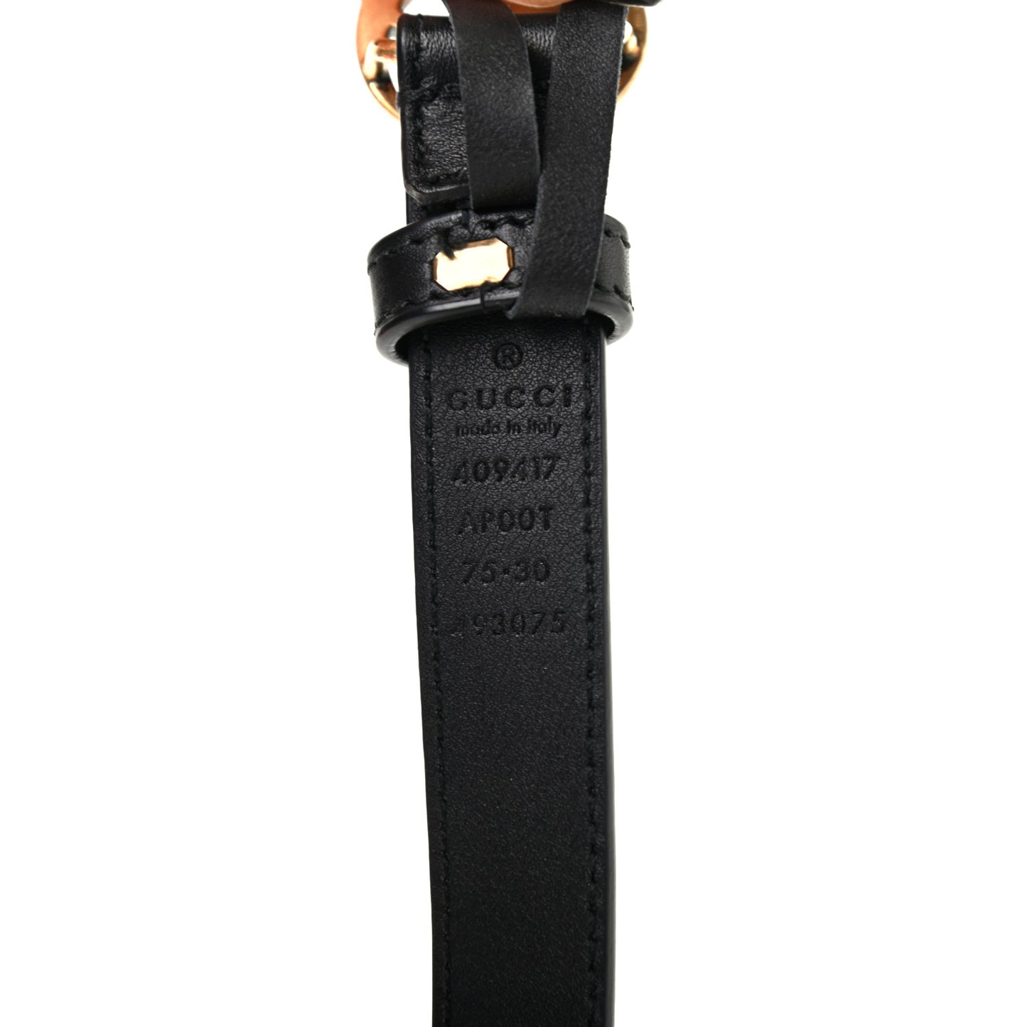 Calfskin Double G 20mm Belt 75 30 Black