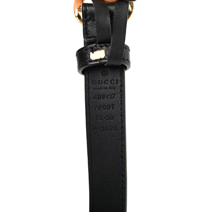 Gucci Calfskin Double G 20mm Belt 75 30 Black 3 of 5