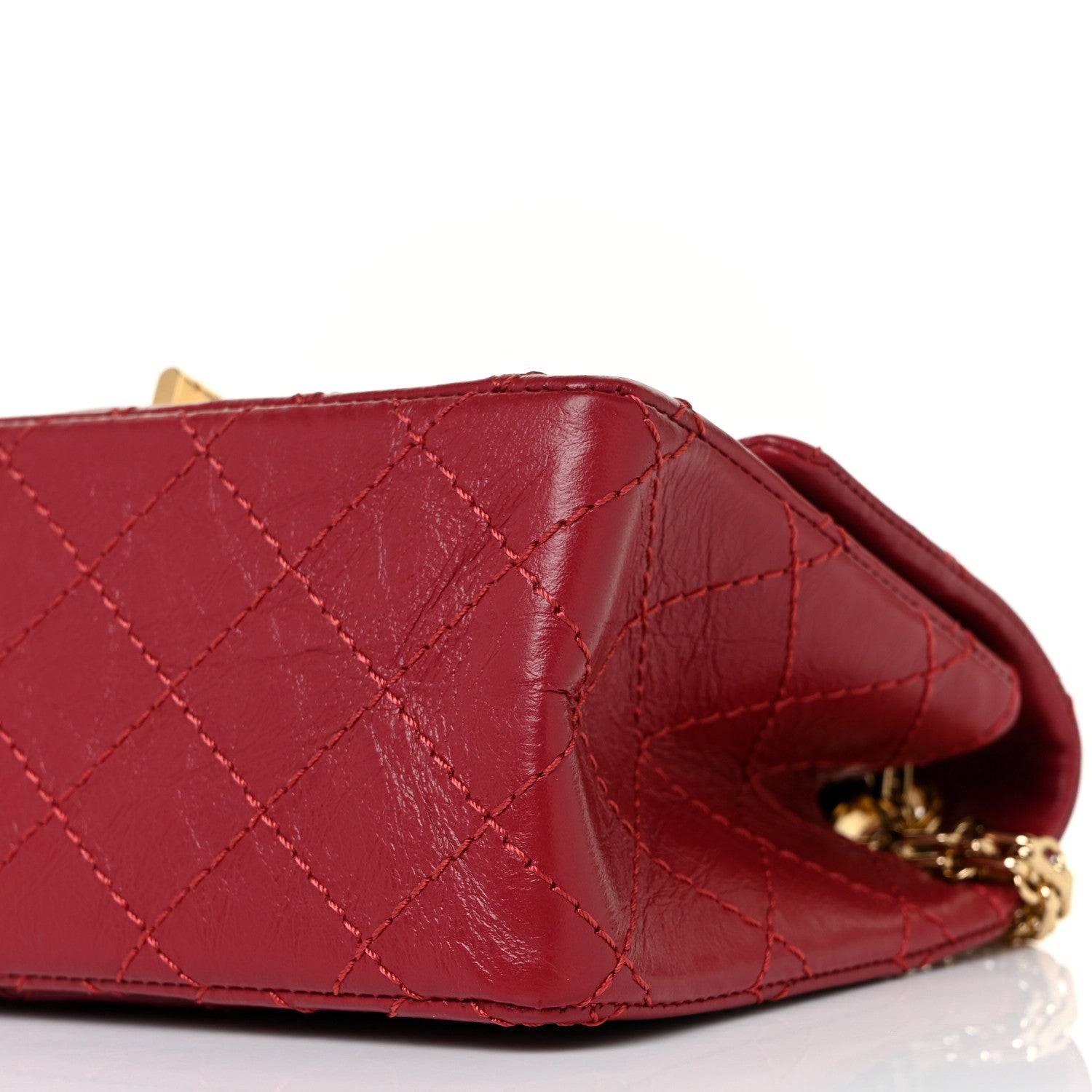 Chanel Aged Calfskin Quilted 2.55 Reissue Mini Flap Red 9 of 9