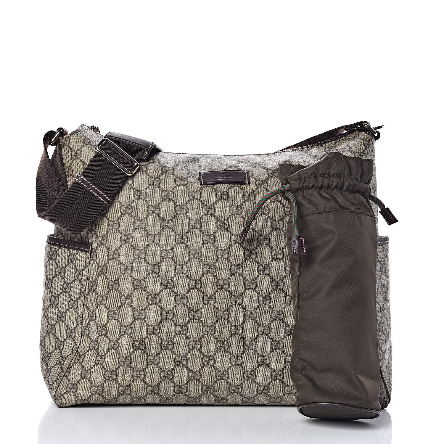 Gucci GG Plus Monogram Diaper Messenger Bag Dark Brown 3 of 12